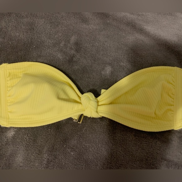 NWOT Xhilaration Strapless Yellow Bikini Top - Picture 3 of 4